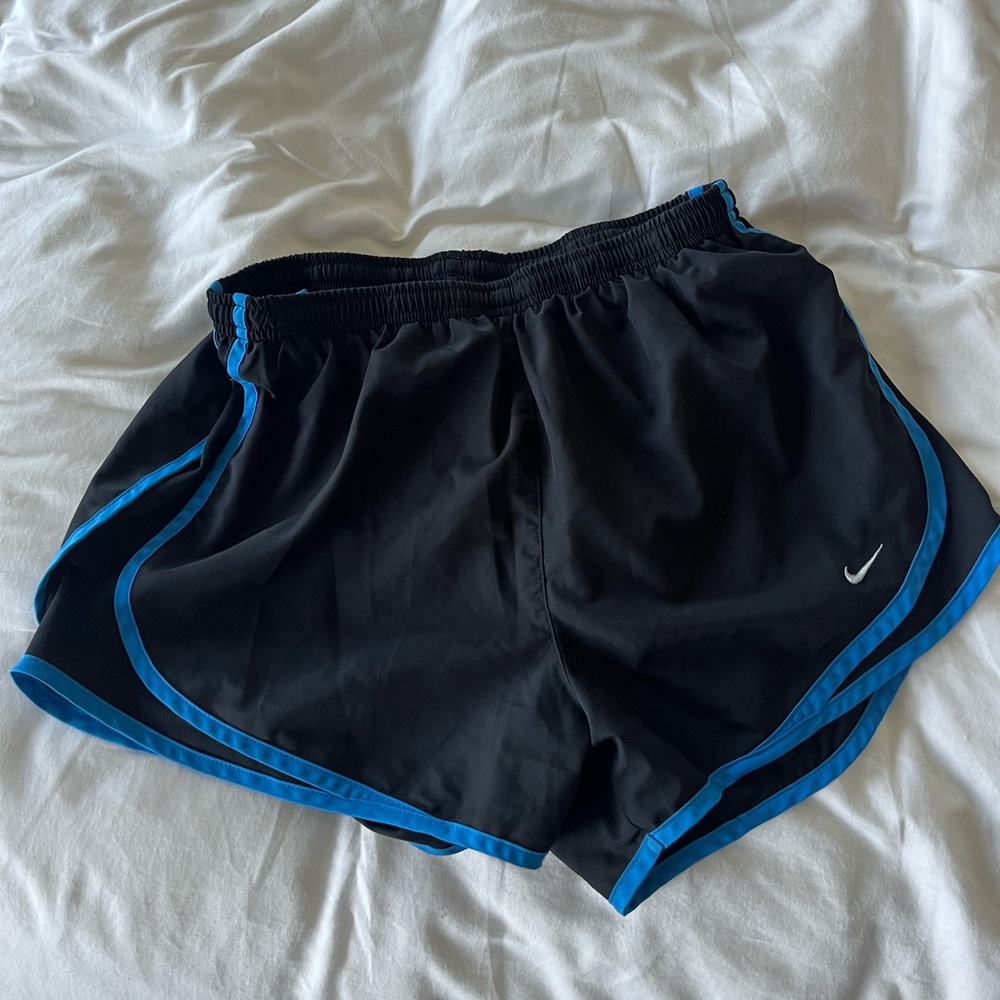 nike running shorts black and blue